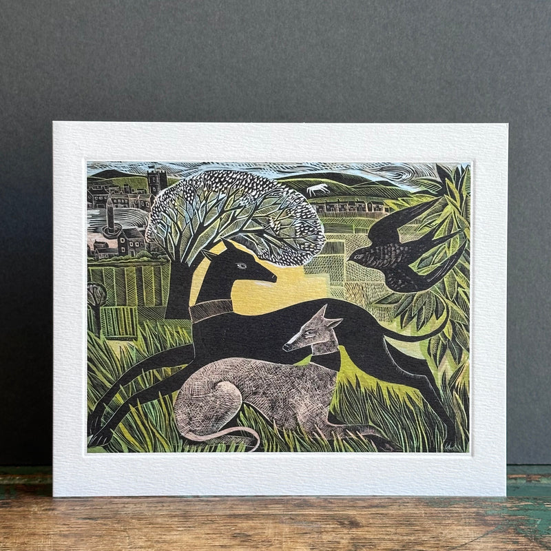 G/Card - Angela Harding - Two Yorkshire Whippets