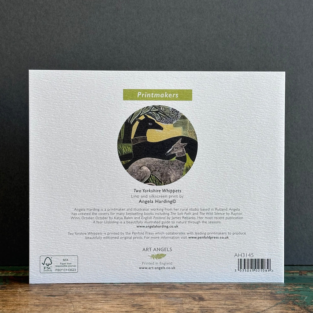 G/Card - Angela Harding - Two Yorkshire Whippets