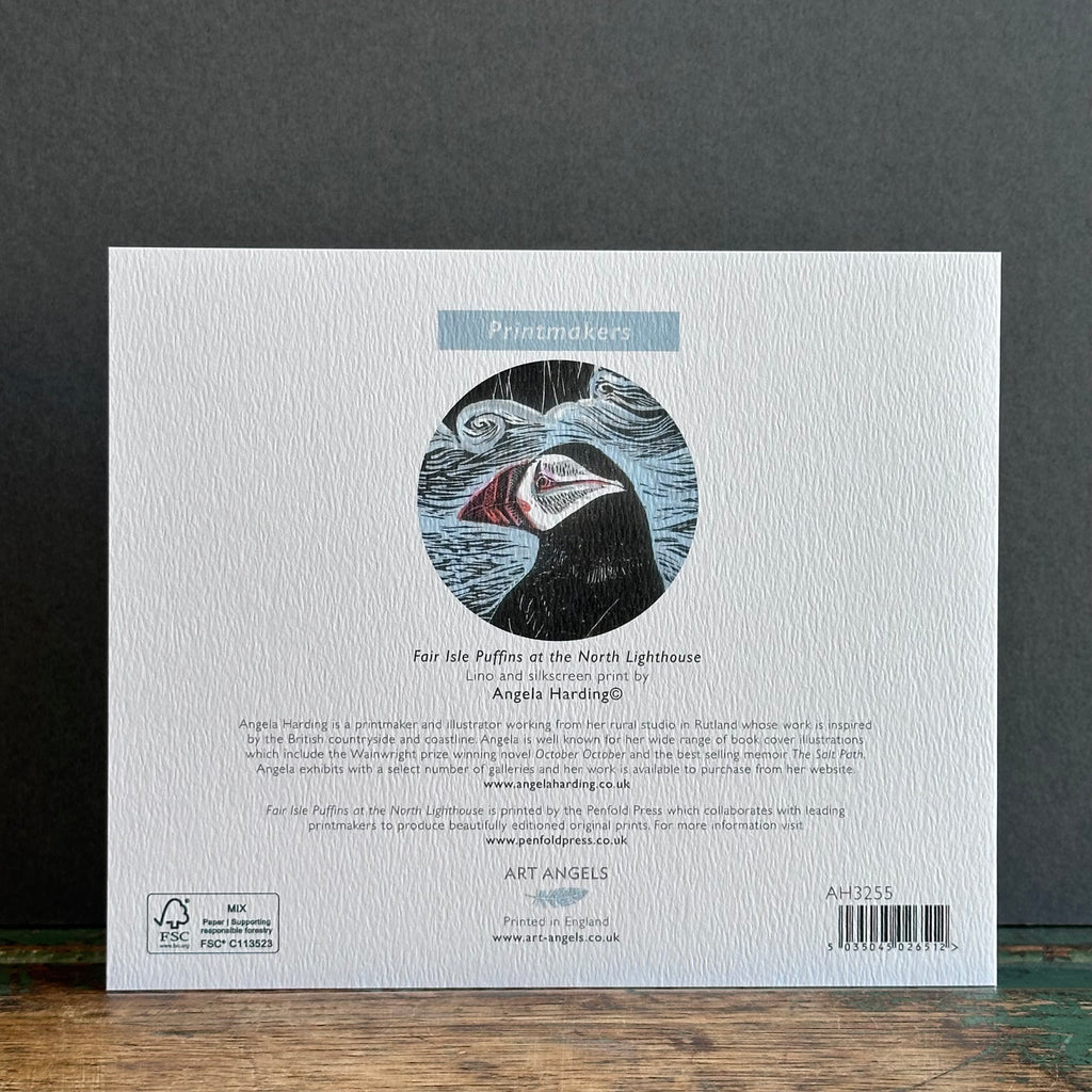 G/Card - Angela Harding - Fair Isle Puffins at the North Lighthouse