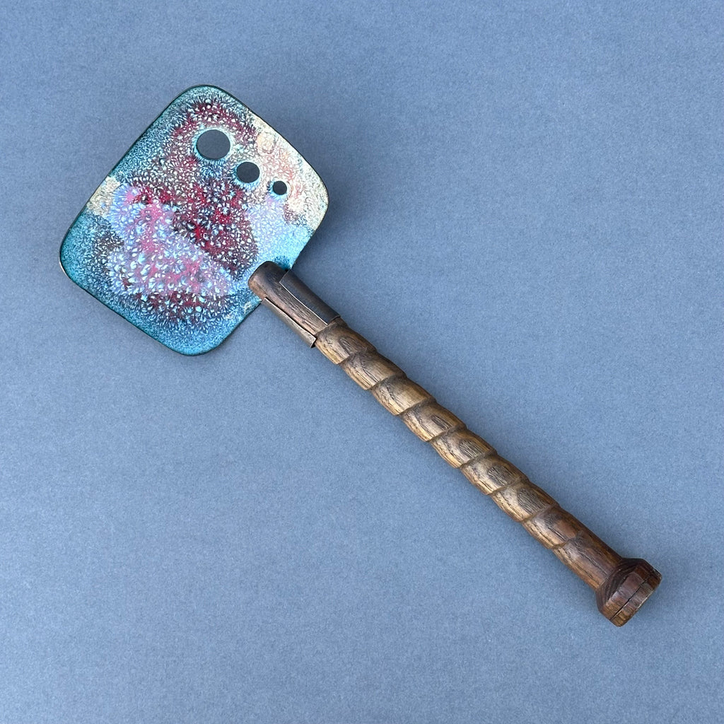 Decorative Enamel Spoon 'Wooden Pirn’