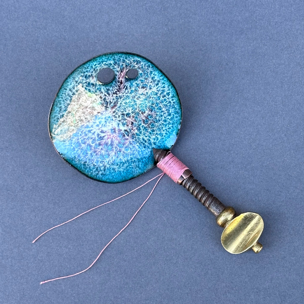 Decorative Enamel Spoon 'Small Brass Bolt’