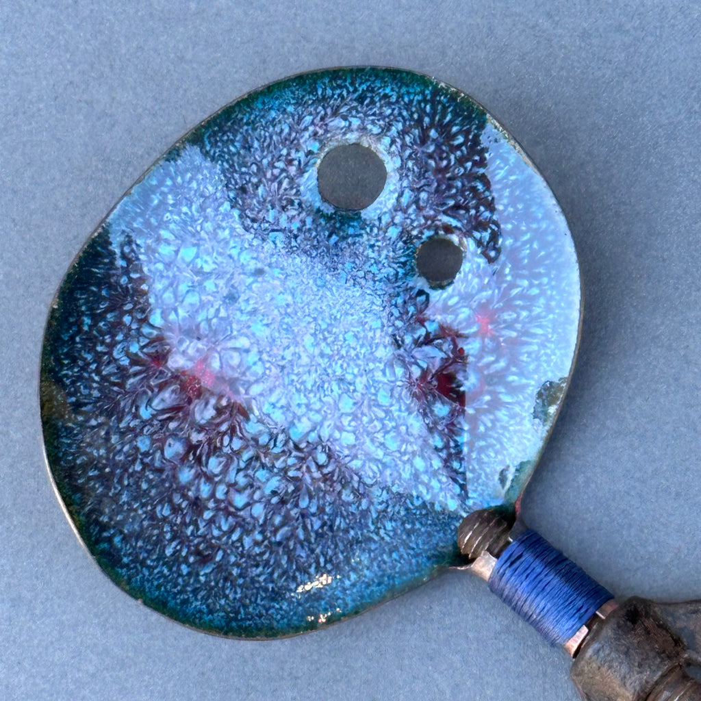 Decorative Enamel Spoon 'Rusty Butterfly Bolt’