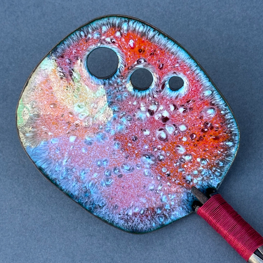 Decorative Enamel Spoon ‘Brass Handle’