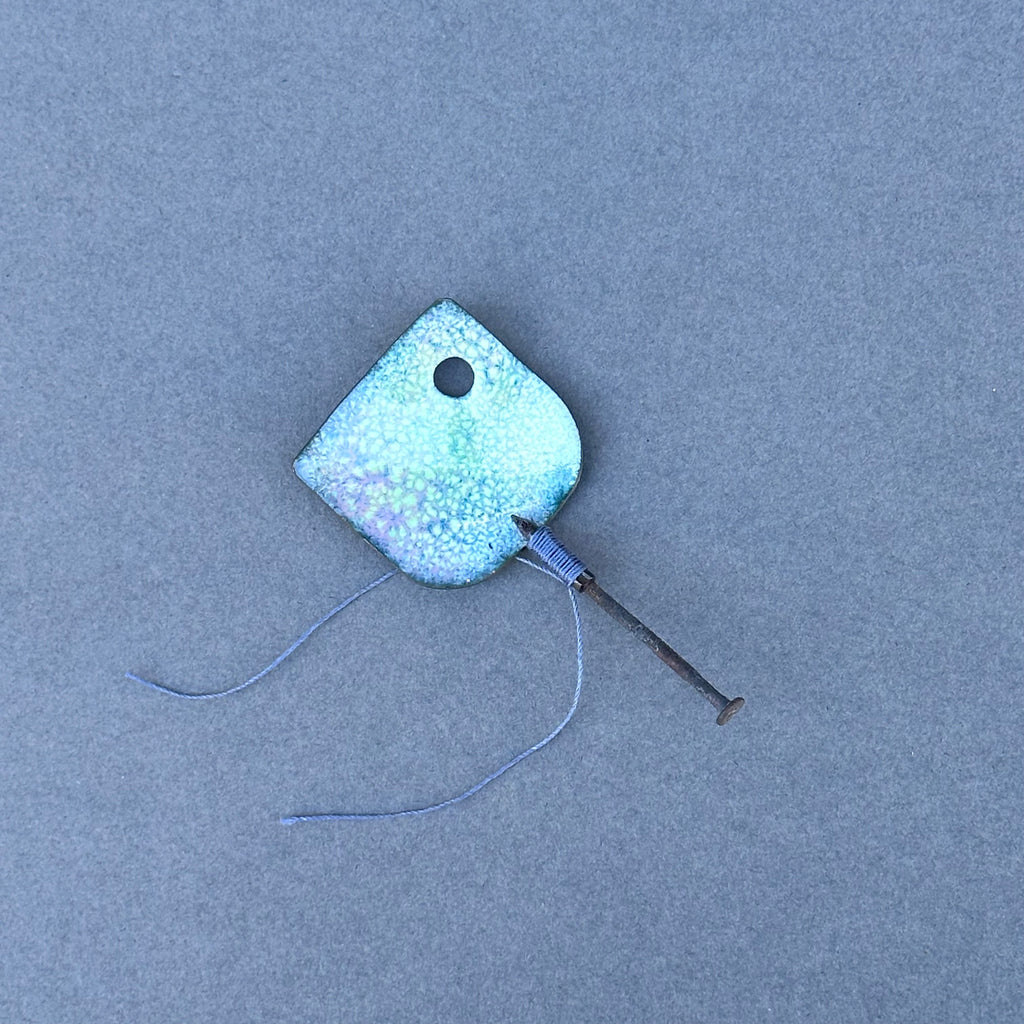 Decorative Enamel Spoon 'Long Thin Nail’