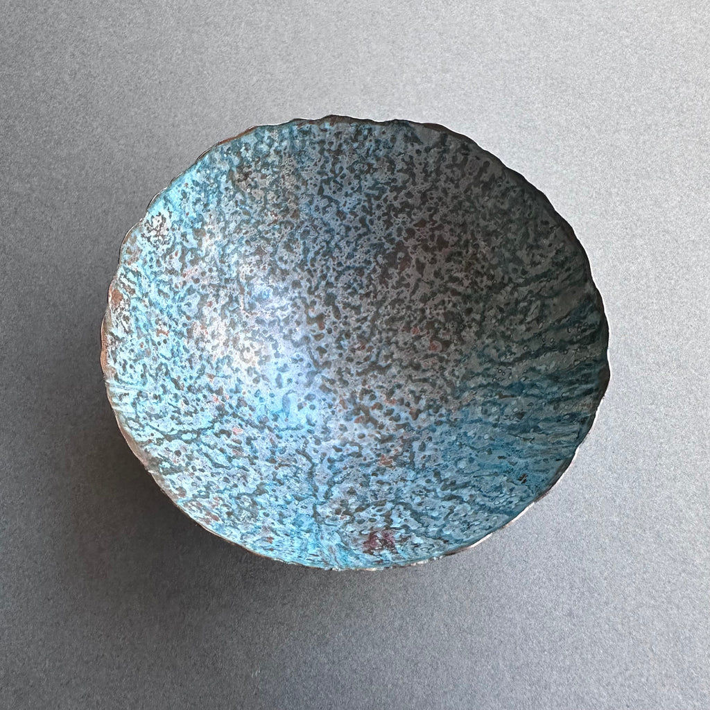 Patinated Copper Bowl - 10cm #B