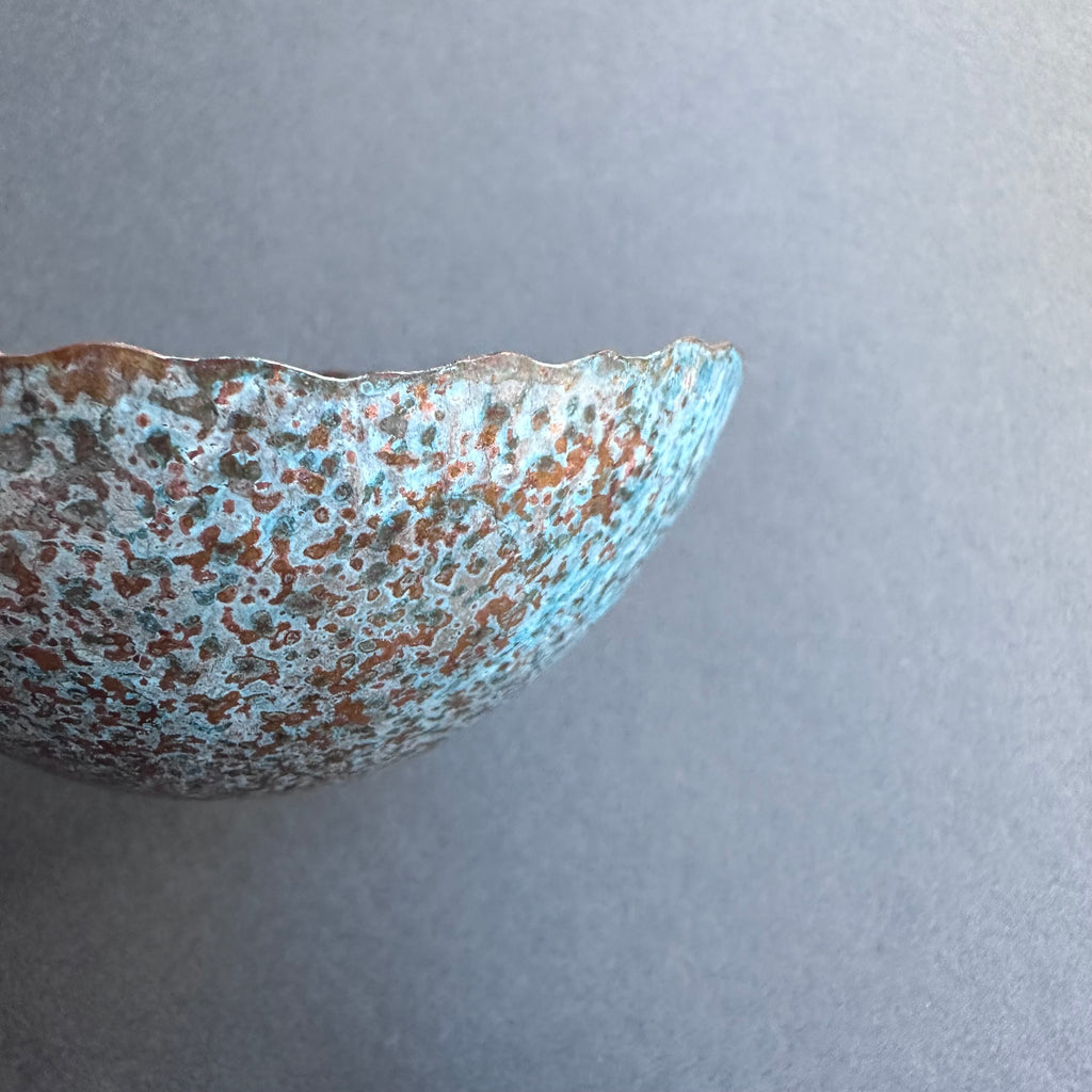 Patinated Copper Bowl - 10cm #B