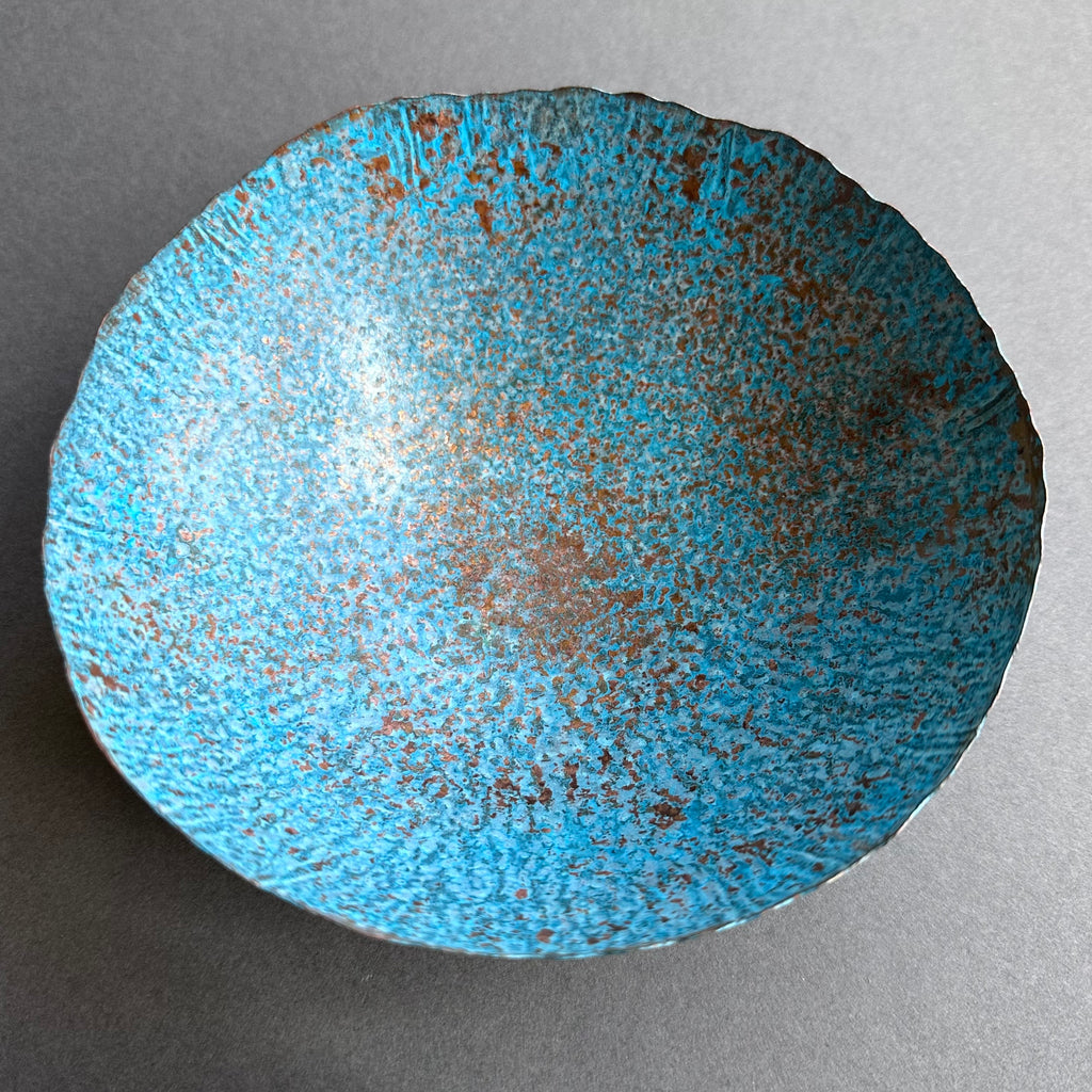 Patinated Copper Bowl - 16cm