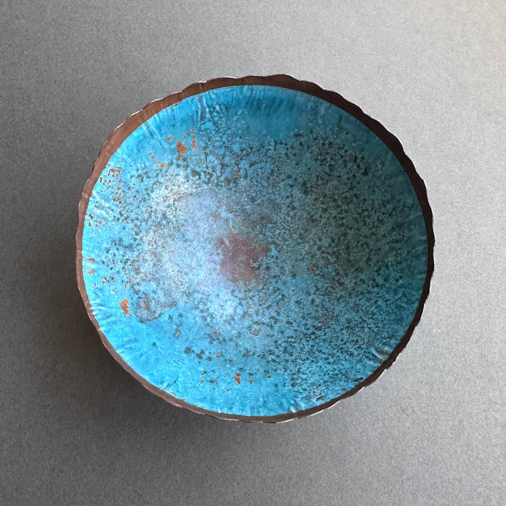 Patinated Copper Bowl - 12cm