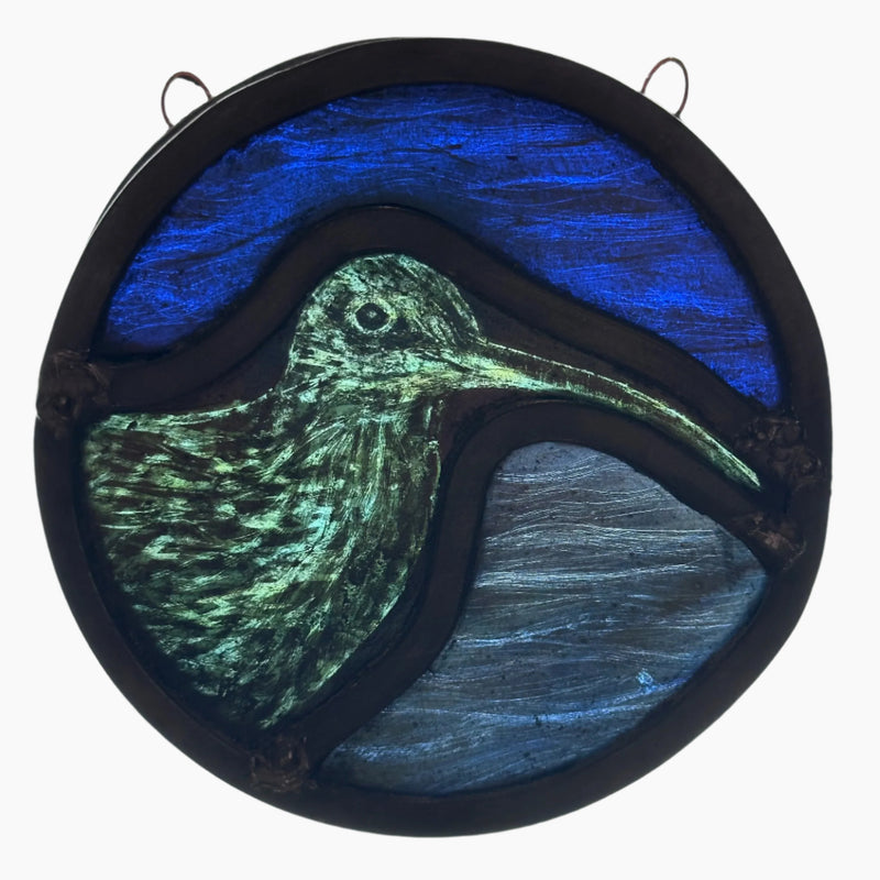 Stained Glass Roundel - Curlew