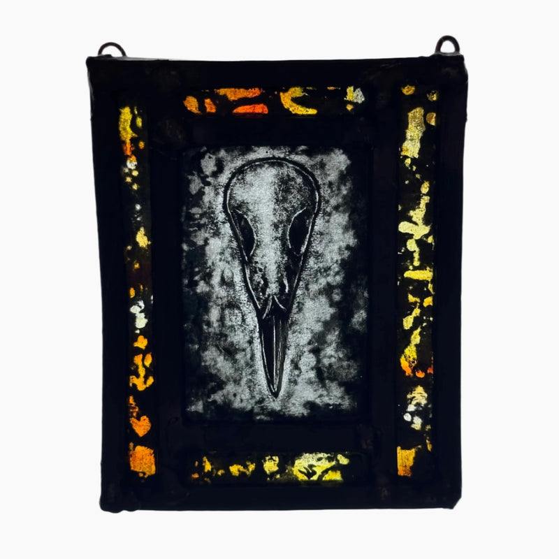Stained Glass Rectangle - Skull