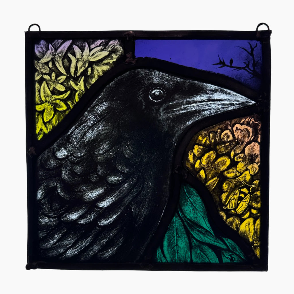 Stained Glass Square - Mr Crow