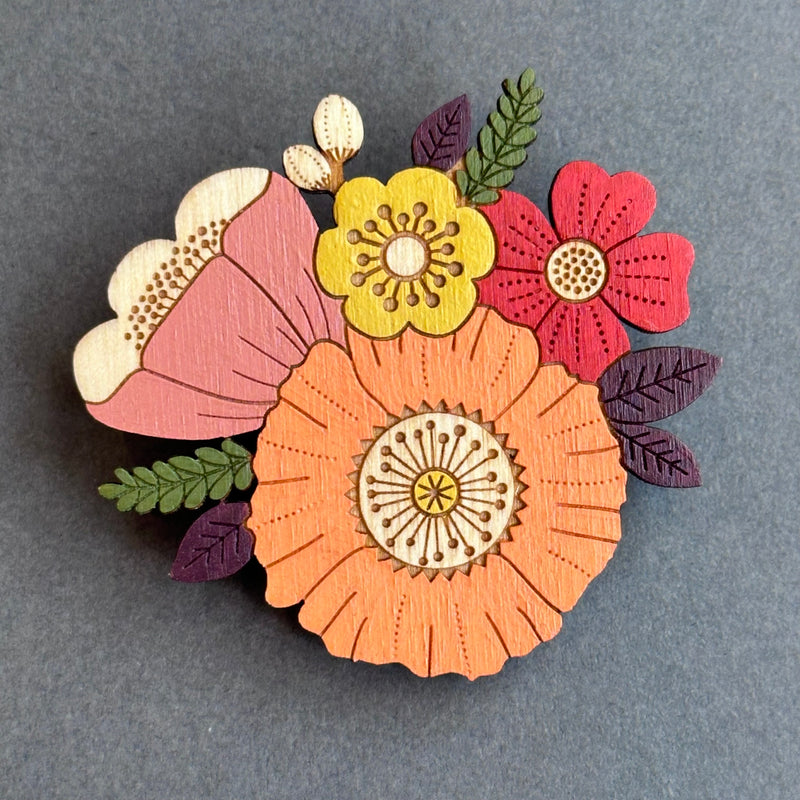IBC In Bloom Brooch ‘Autumn Posy’