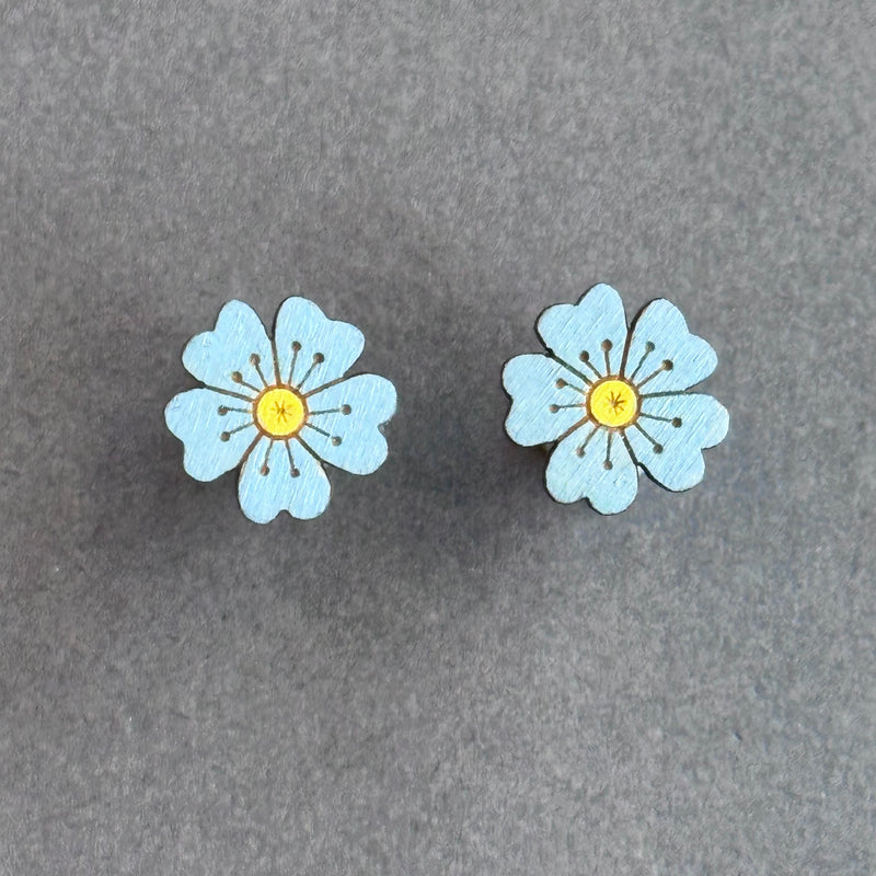 IBC In Bloom Stud Earrings ‘Forget-me-not’