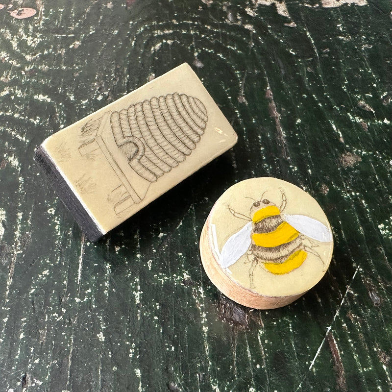 Bee & Hive Brooch Set