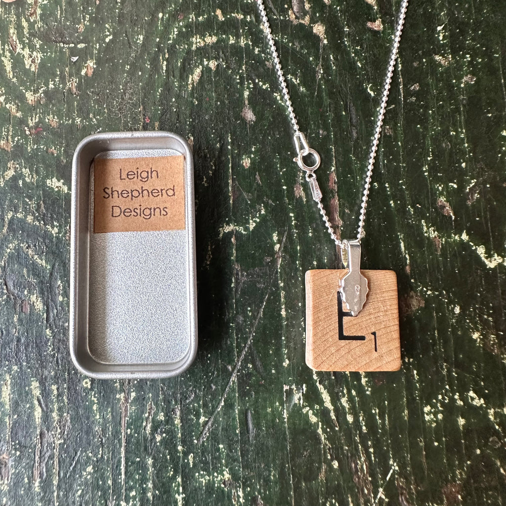 Scrabble Tile Pendant & Teeny Tiny Tin Bee