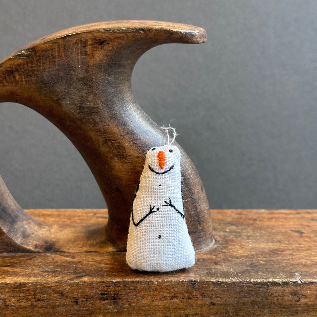 Hand Stitched - Snowman - Tiny