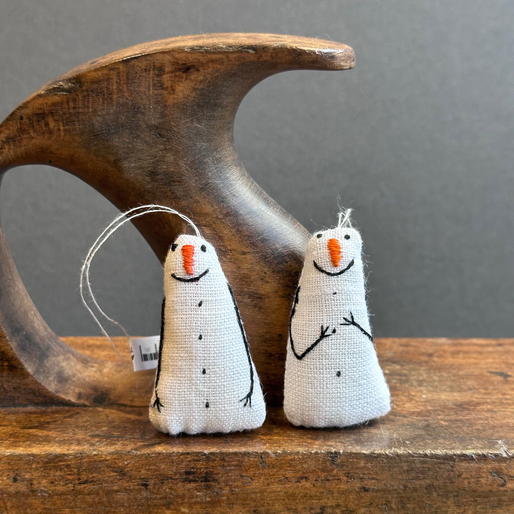 Hand Stitched - Snowman - Tiny