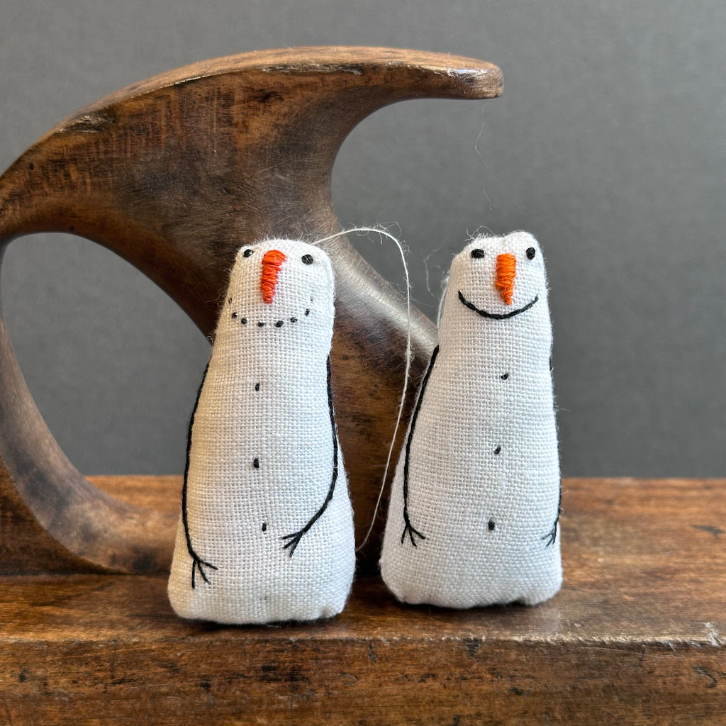 Hand Stitched - Snowman - Medium