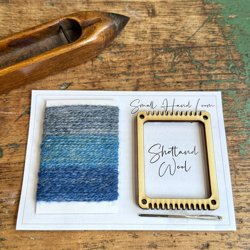 Shetland Wool Small Hand Loom [Blues]