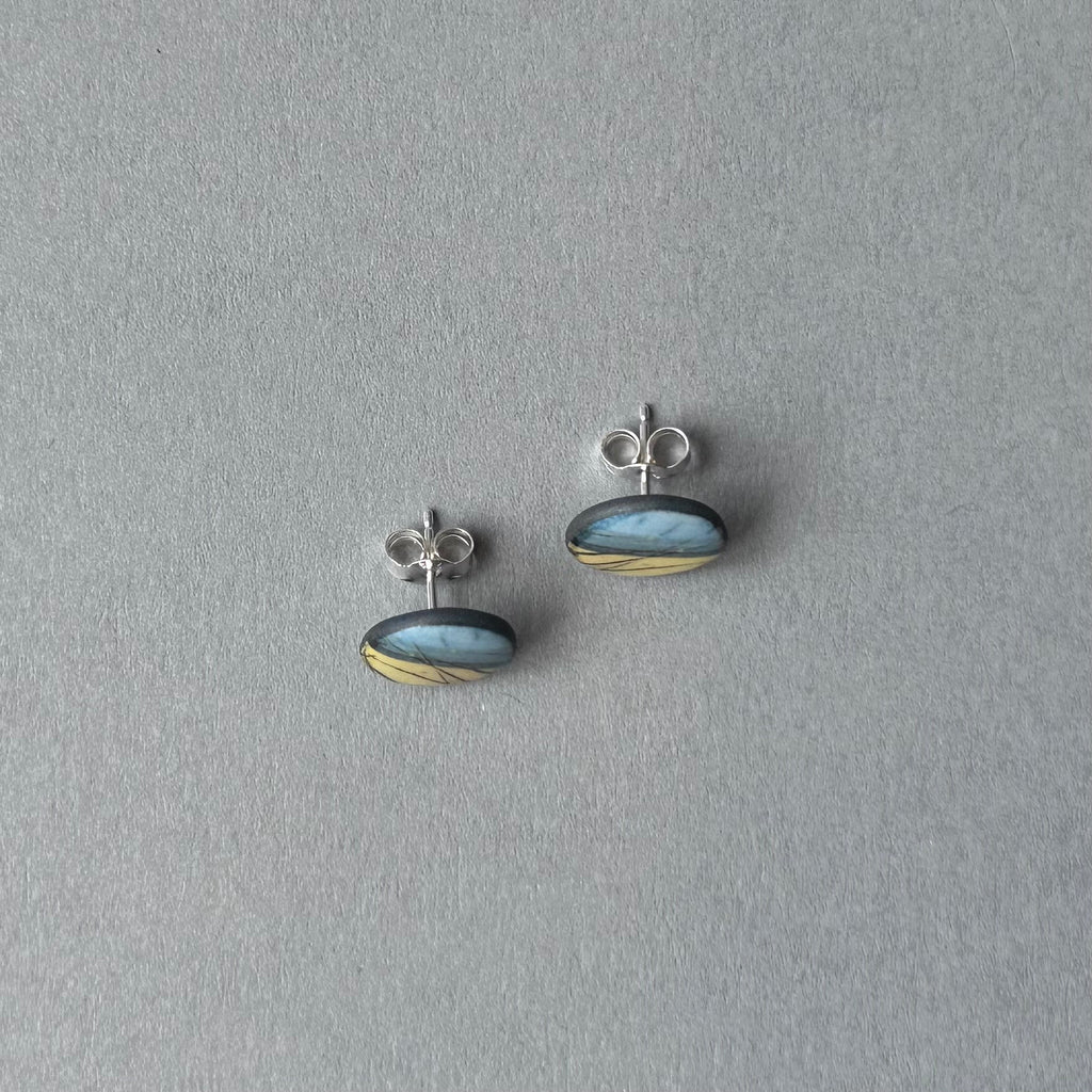 Elements ‘Skyline’ Porcelain Stud Earrings - Round