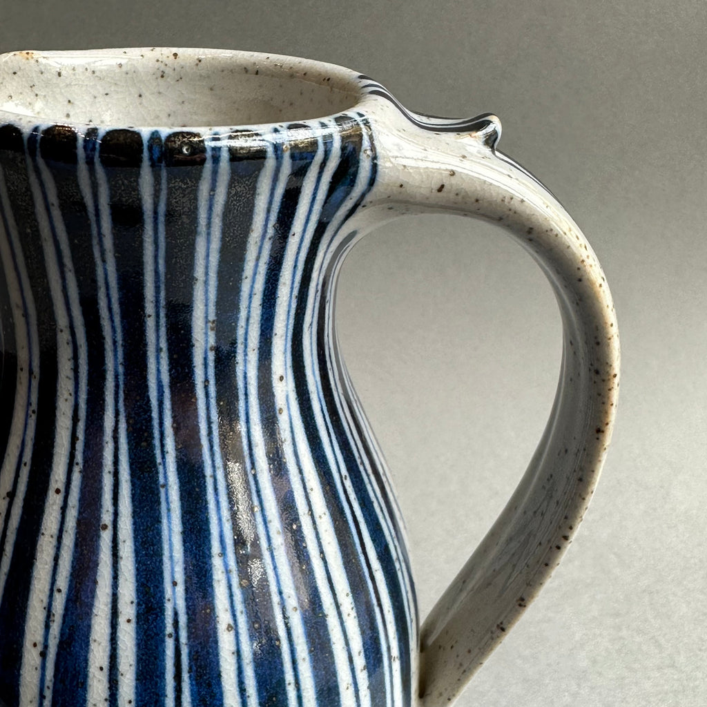 Narrow Neck Jug - Blue Pinstripe