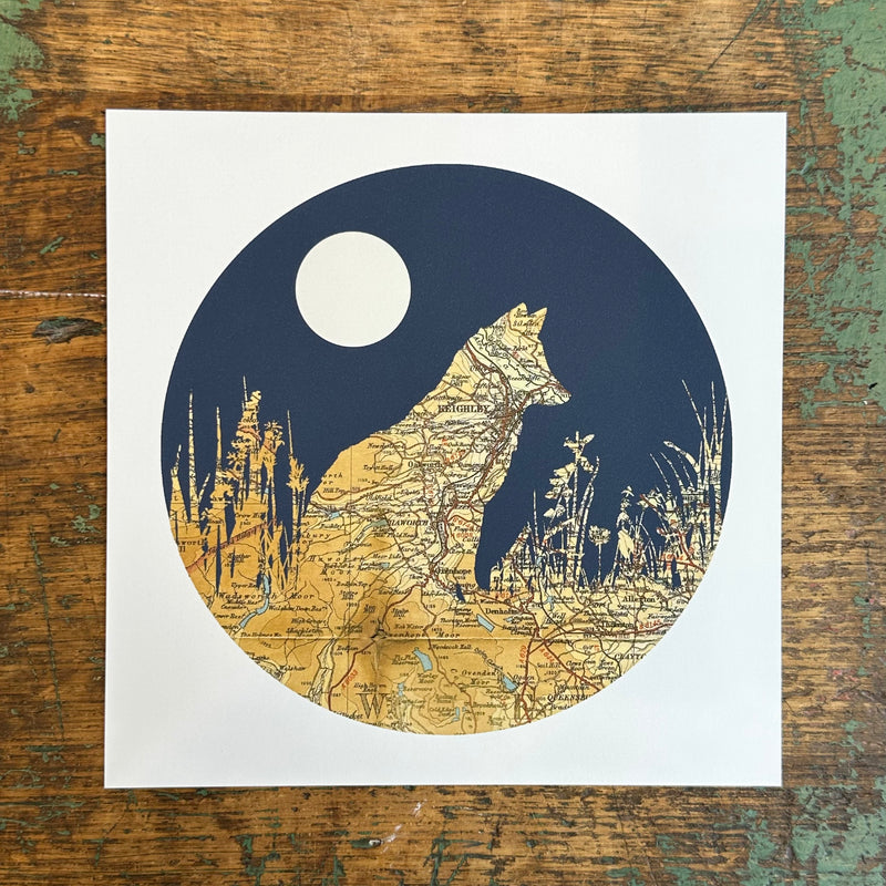 Haworth Map Print 'Fox'