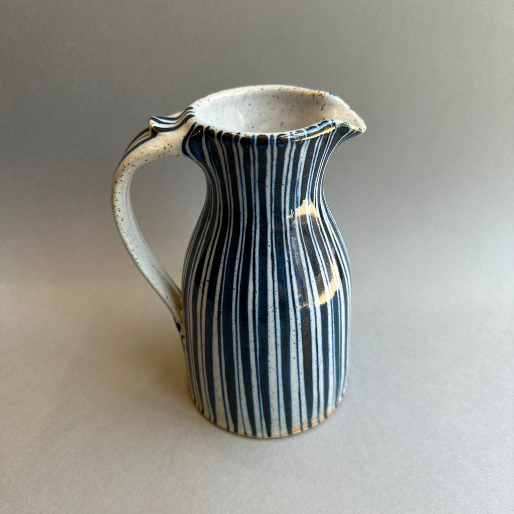 Narrow Neck Jug - Blue Pinstripe