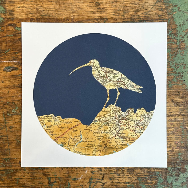 Haworth Map Print 'Curlew'
