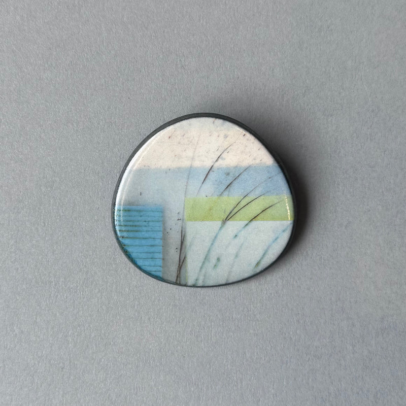 Elements ‘Mere’ Porcelain Brooch - Rounded