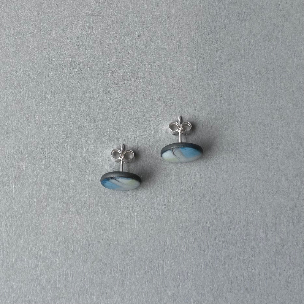 Elements ‘Mere’ Porcelain Stud Earrings - Round