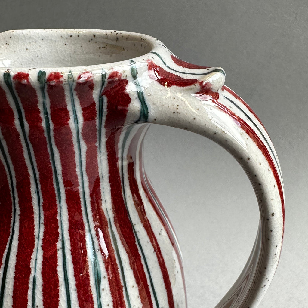 Narrow Neck Jug - Red Pinstripe