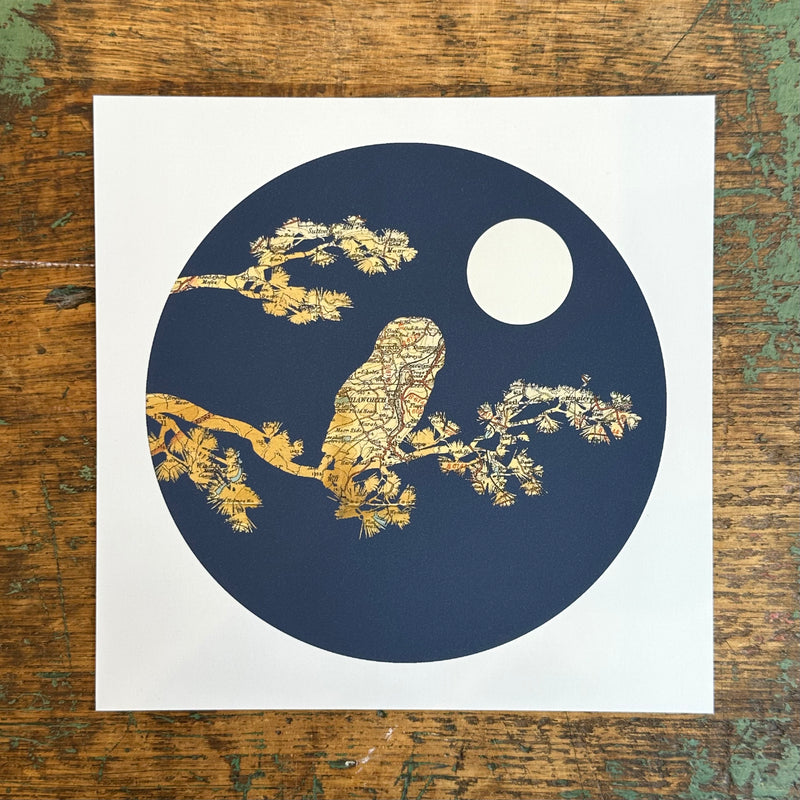 Haworth Map Print 'Tawny Owl'