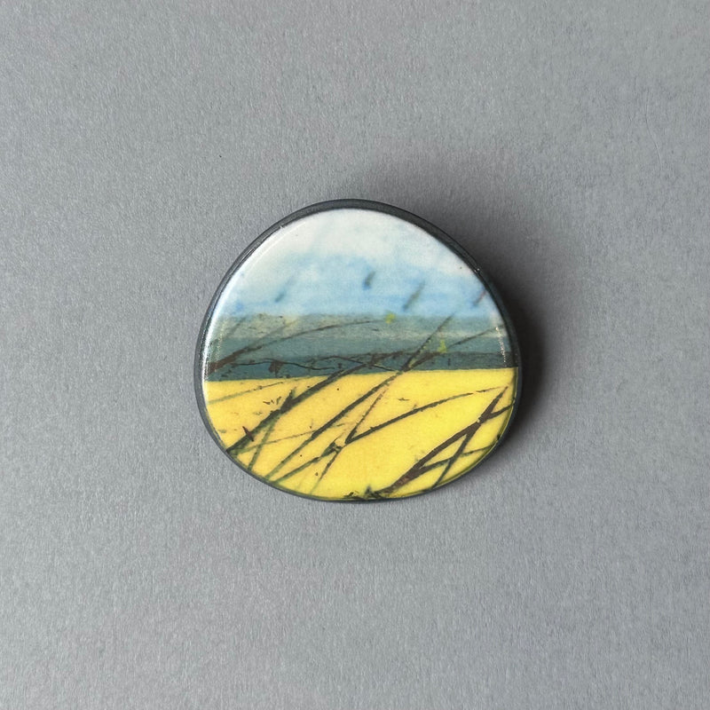 Elements ‘Skyline’ Porcelain Brooch - Rounded