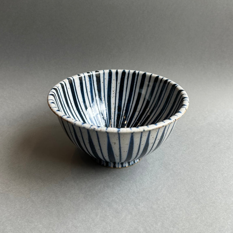 Soup Bowl - Blue Pinstripe