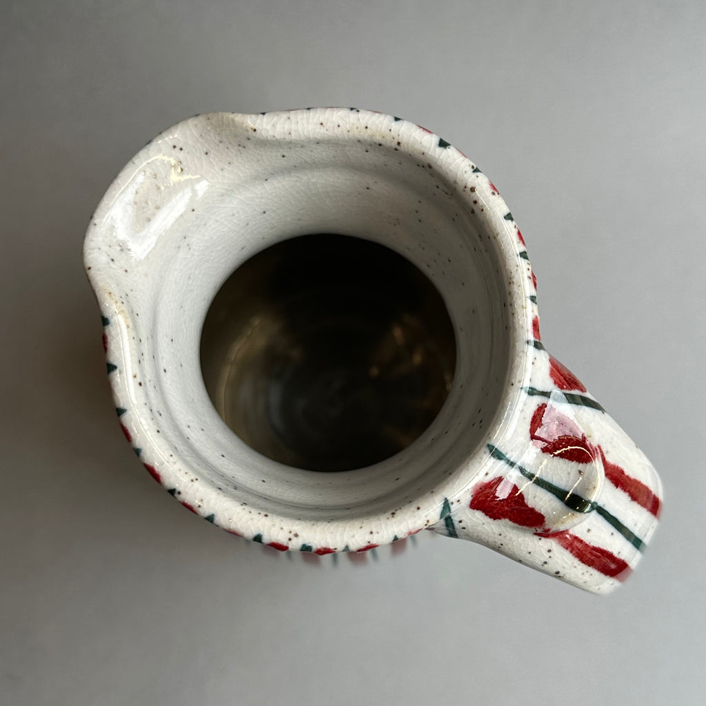 Narrow Neck Jug - Red Pinstripe