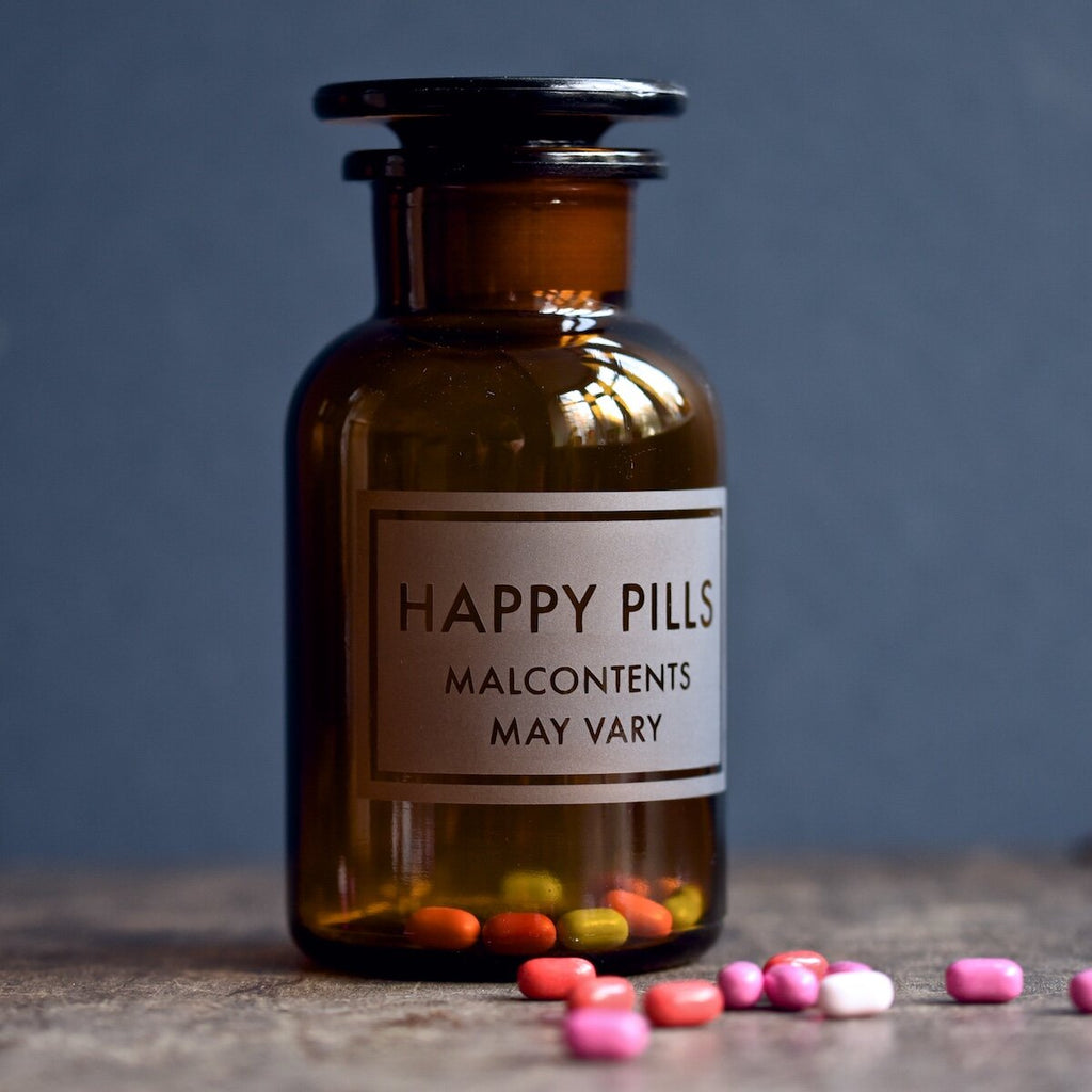 Etched Apothecary Jar Small