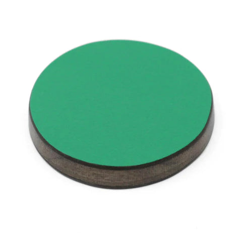 Circle & Long Stripe Earrings Green