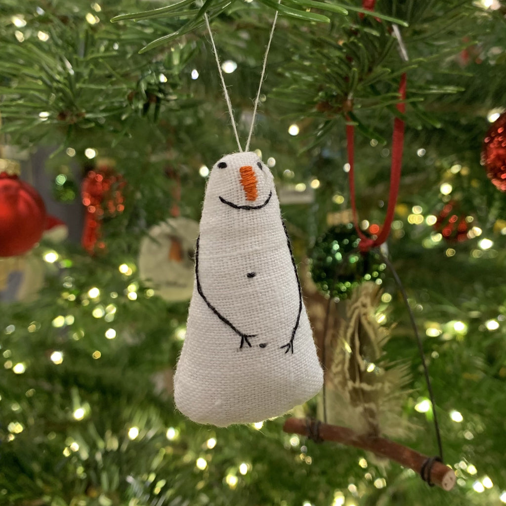 Hand Stitched - Snowman - Small