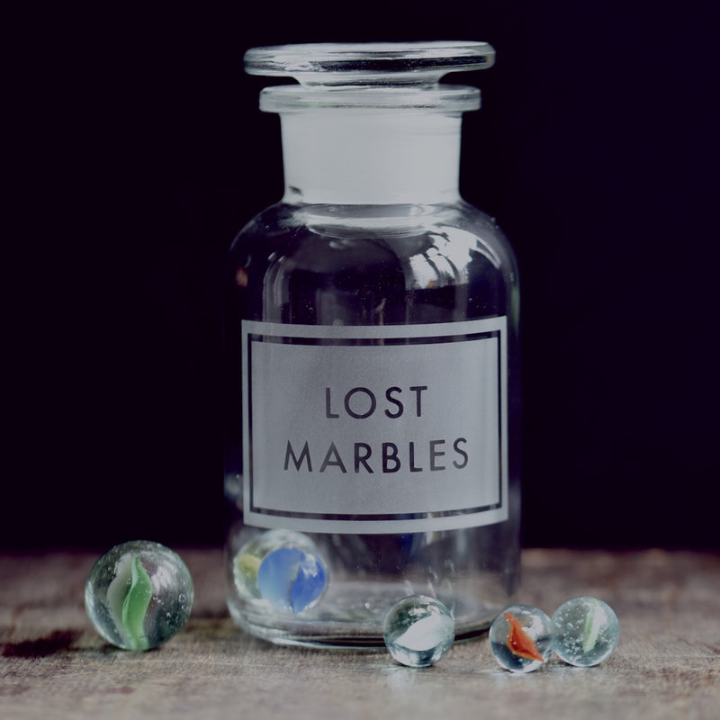 Etched Apothecary Jar Small