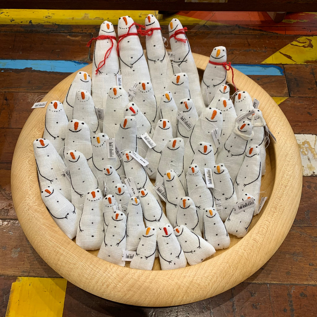 Hand Stitched - Snowman - Medium