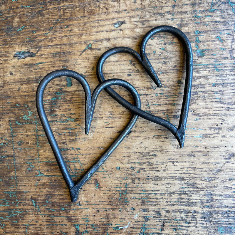 Hand Forged Linked Hearts