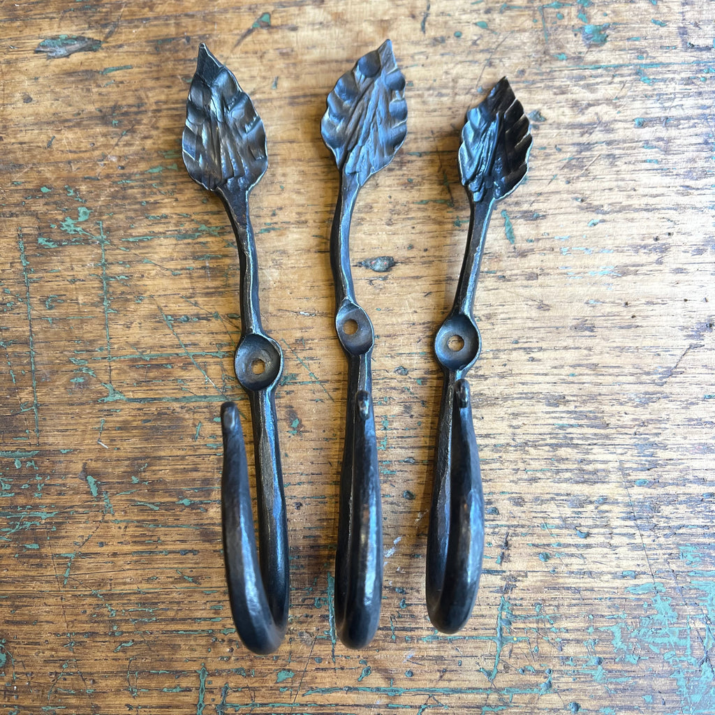 Hand Forged Hook - Leaf