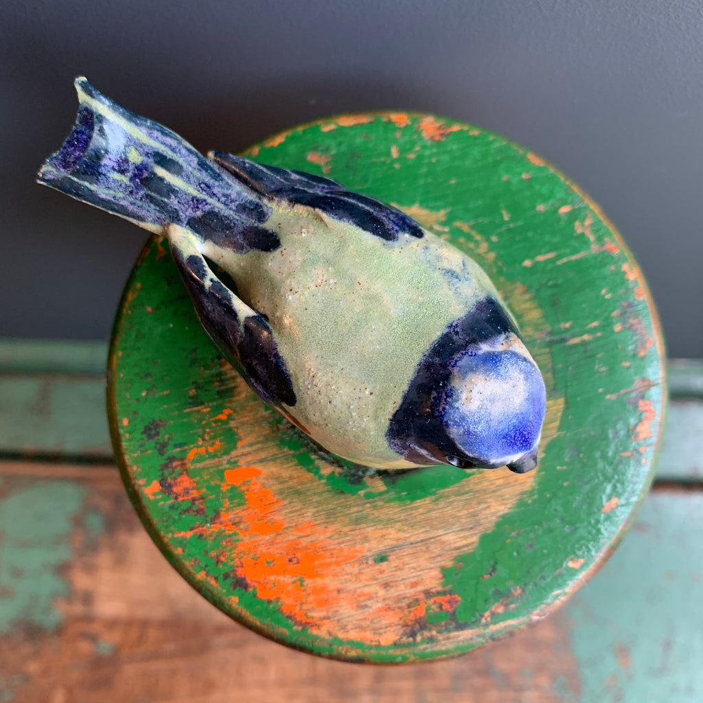 Stoneware Bird ‘Blue Tit’