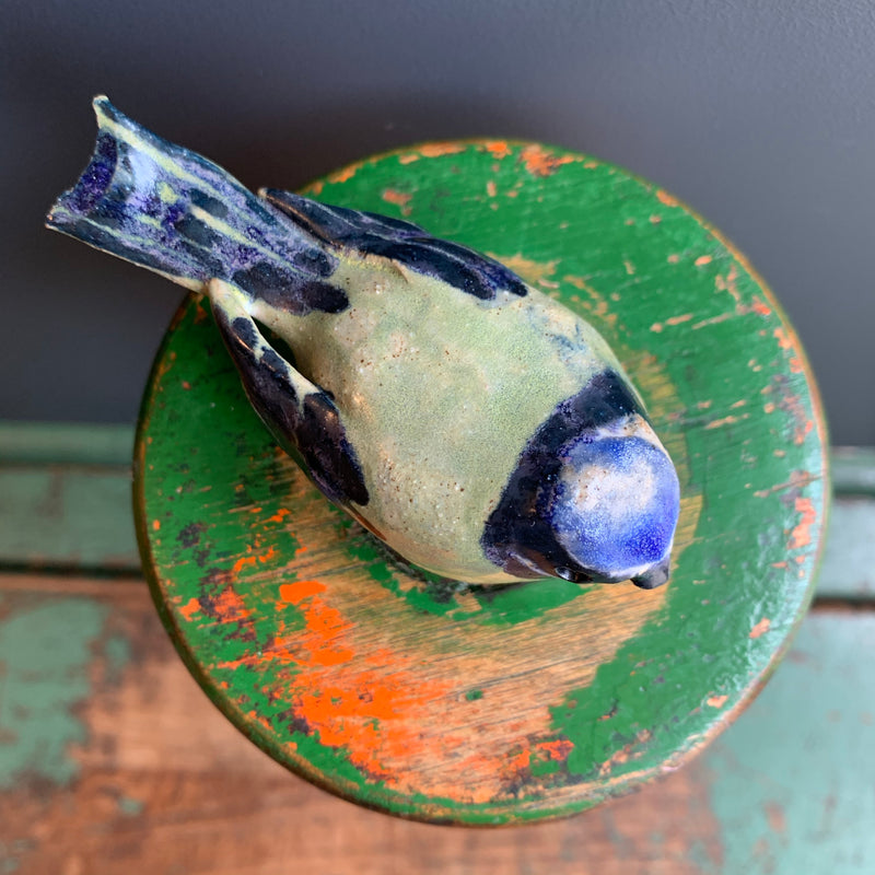 Stoneware Bird ‘Blue Tit’