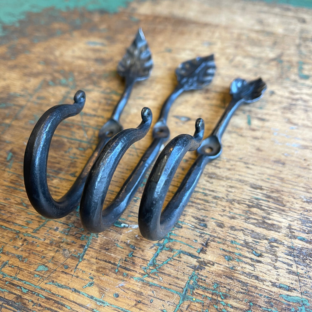 Hand Forged Hook - Leaf