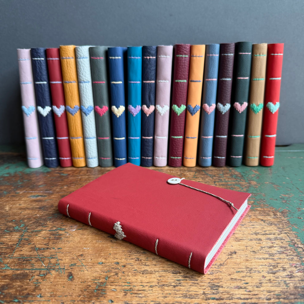Darned Heart Notebook [Medium] - Cardinal #A