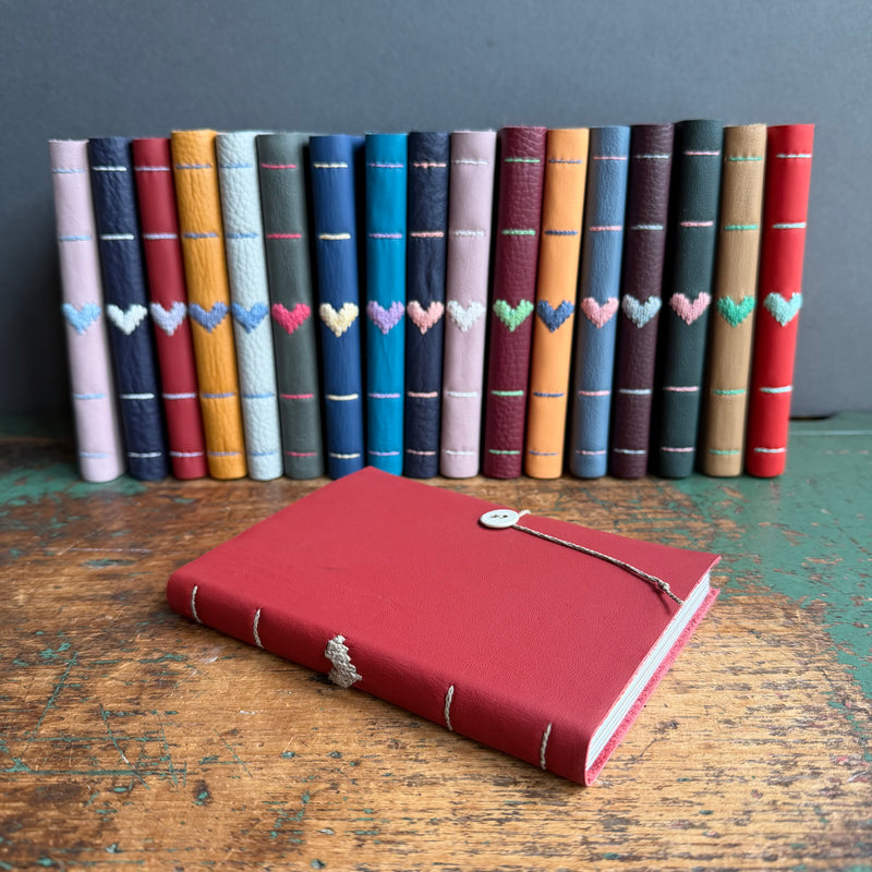 Darned Heart Notebook [Medium] - Cardinal #A