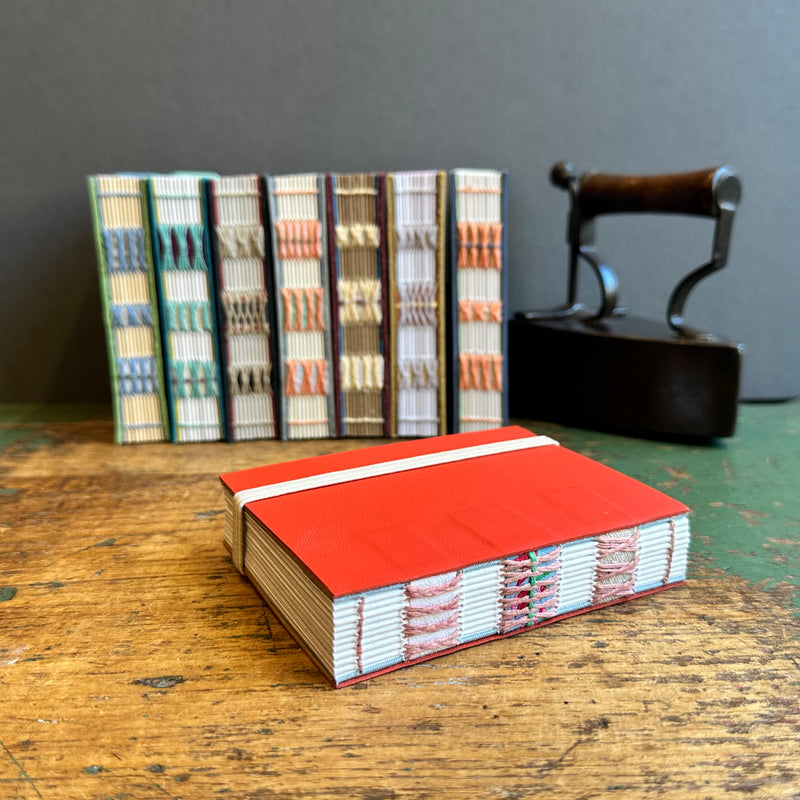 Exposed Spine Notebook [Small] - Bright Red