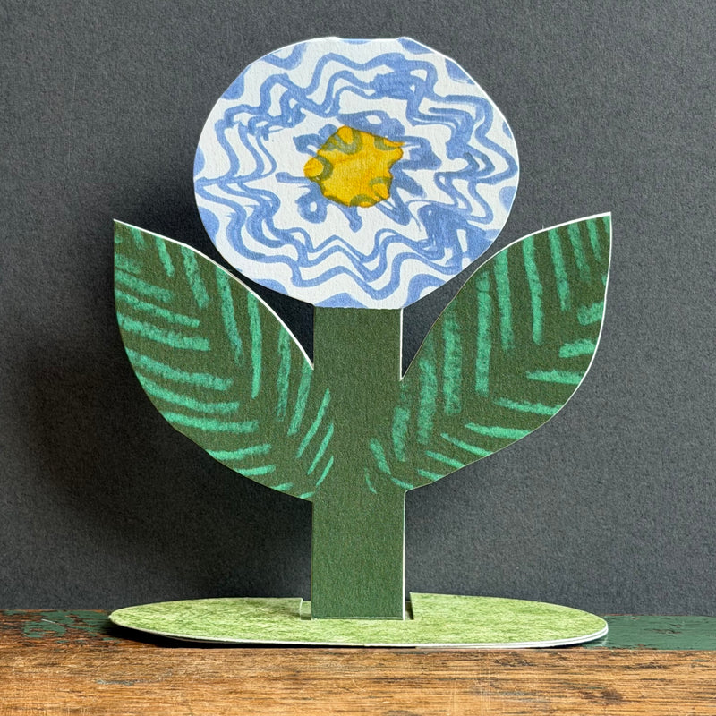 Stand-Up Card - Blue Flower