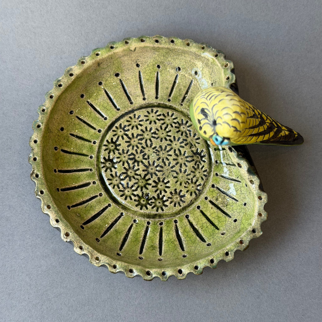 Ceramic Budgie - Single Trinket Dish - Small